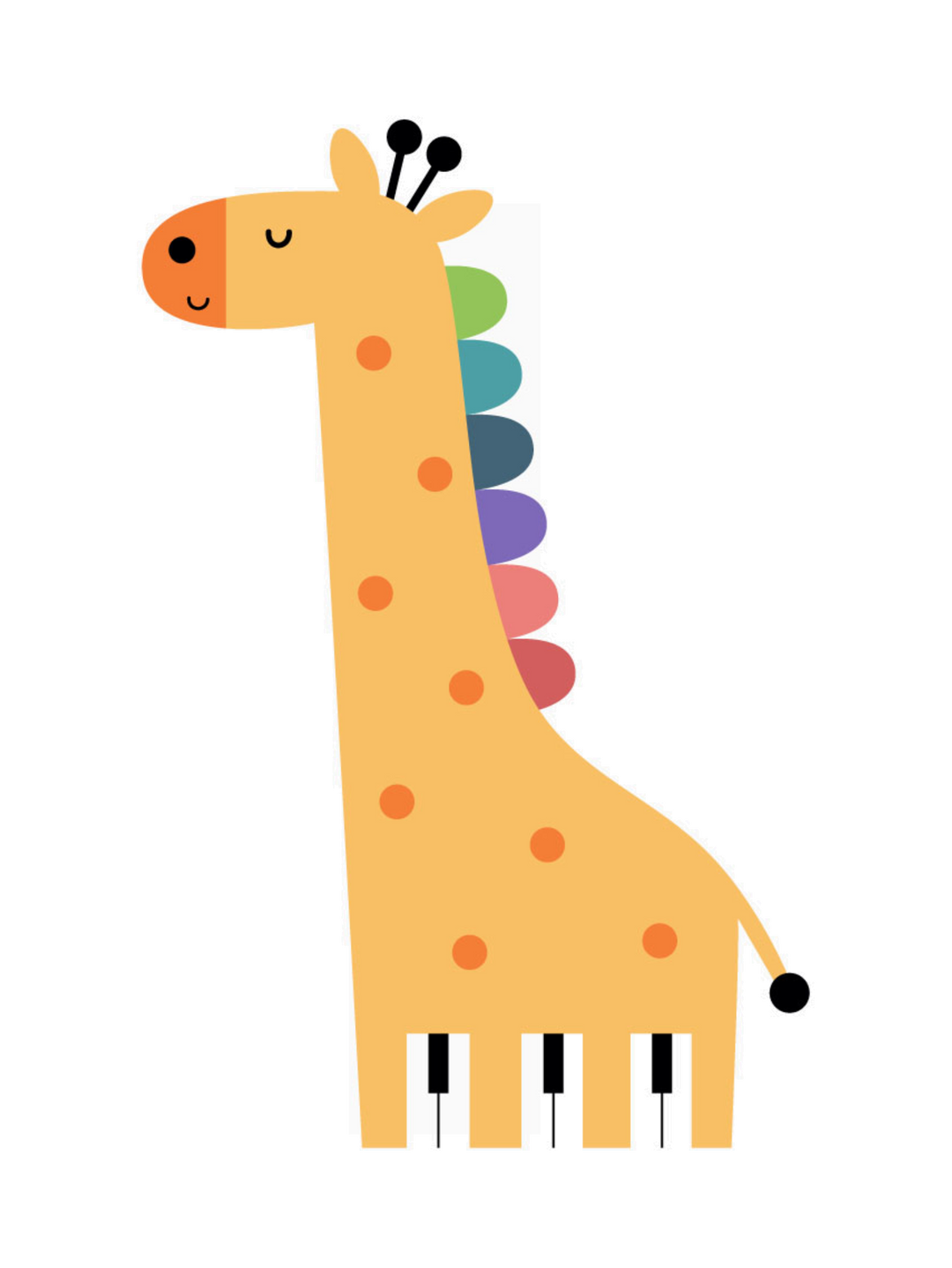 Pj-2097-10- Giraffe Piano