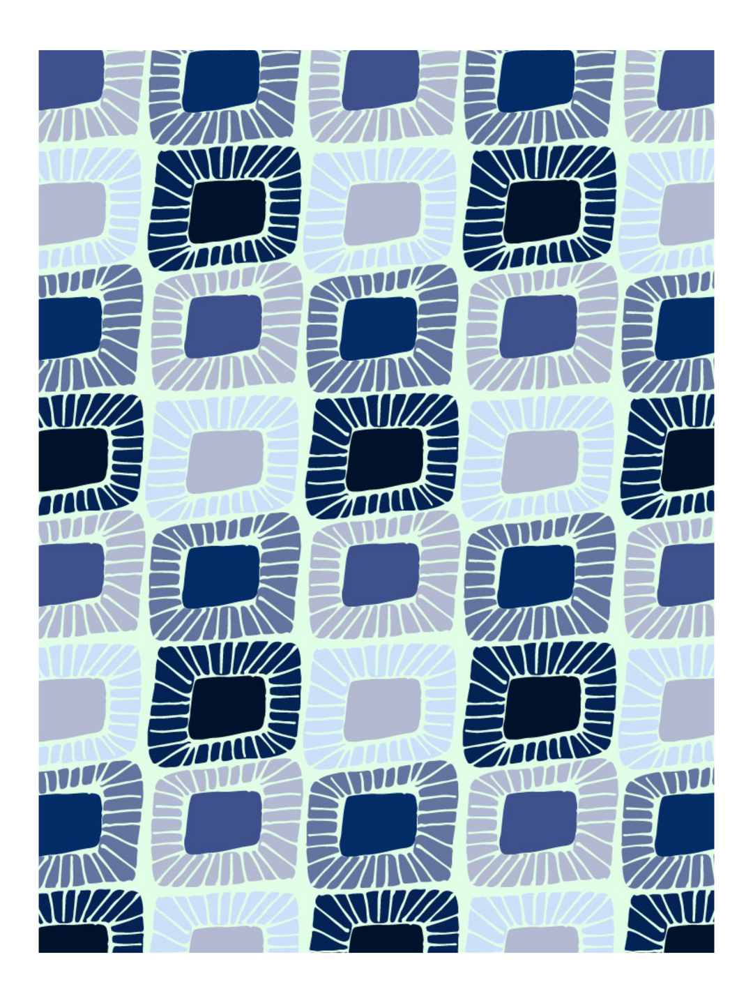 Mod Quilt Blue- Pj- 2108-8