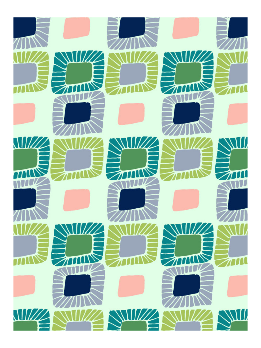 Mod Quilt White- Pj- 2108-9