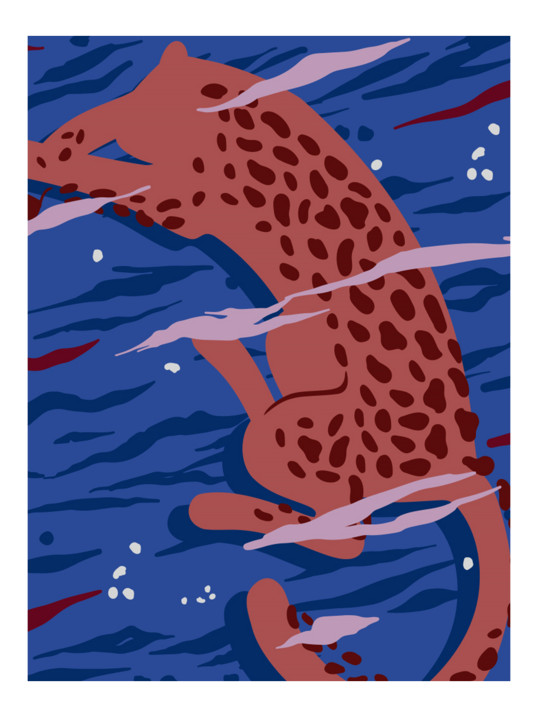 Swimming Leopard  Pj-2115-31