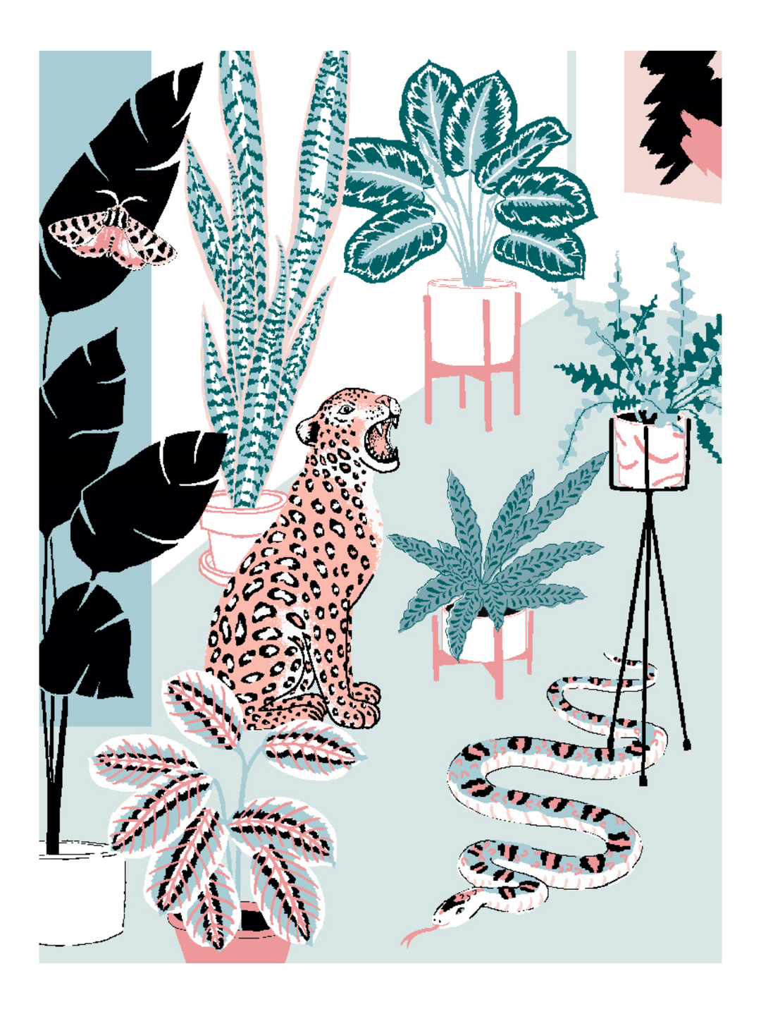 House Plants Blue Pj-2247-1