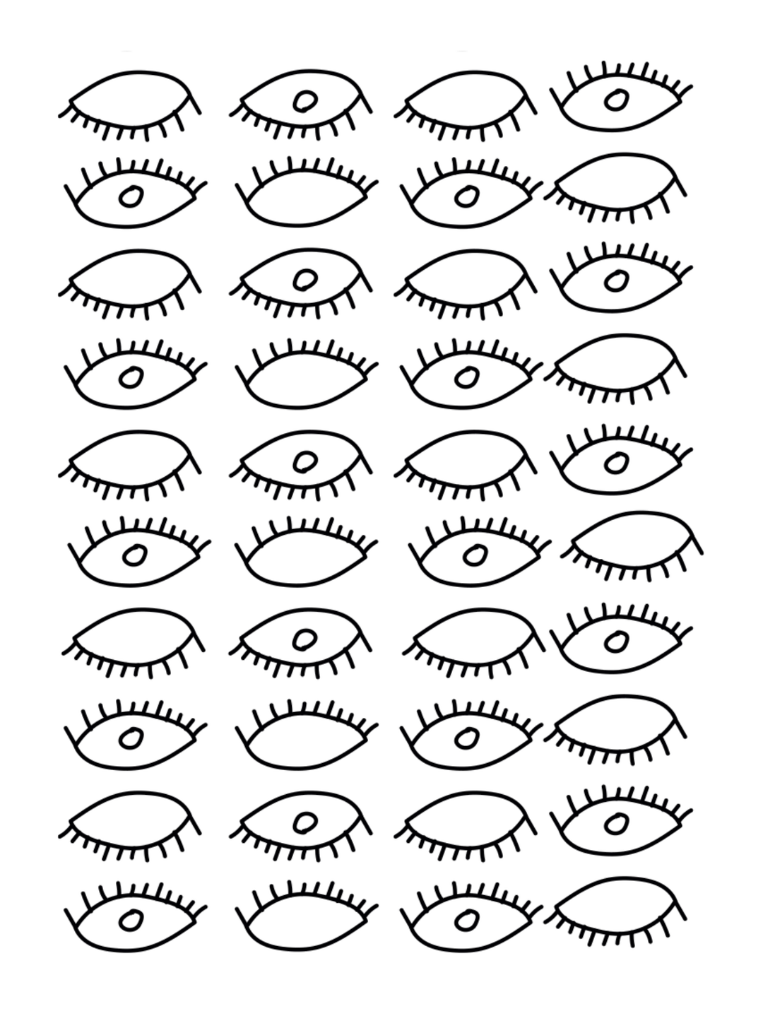 Eyes Pattern Plain Pj-2115-38