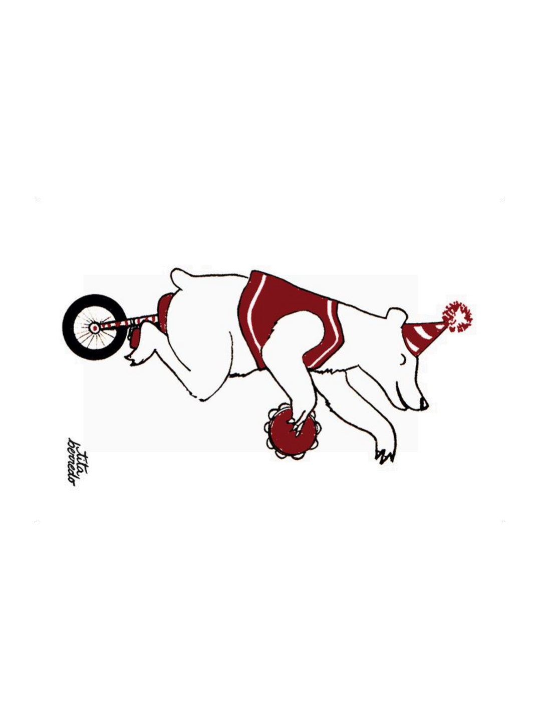 Unicycle Bear Small  Pj-2572