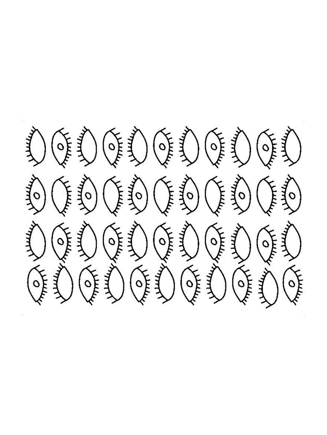 Eyes Pattern White Small  Pj-2115-50