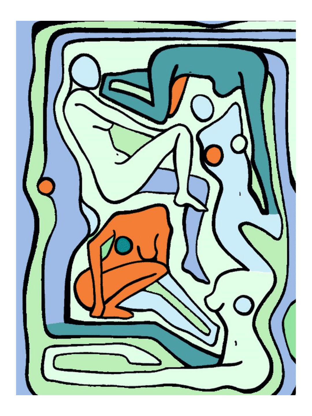 Ecstatic Nudes 6 Green