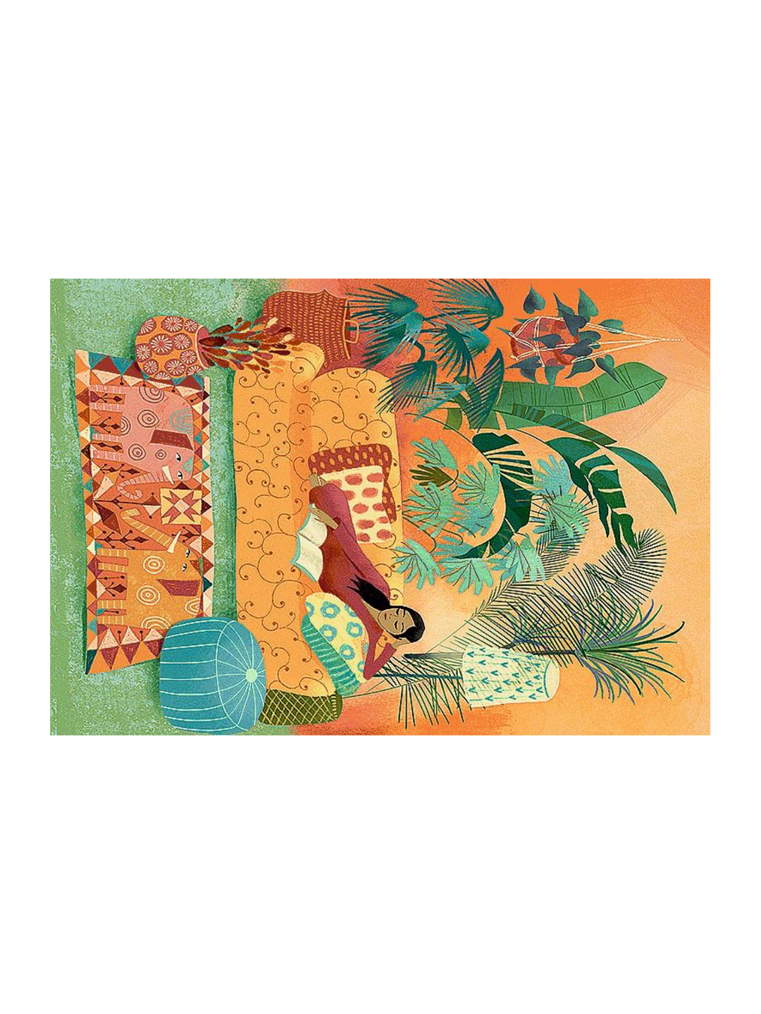 Woman Reading In Tropical Lr - Sm