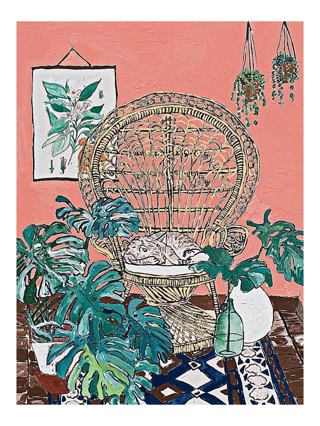 Wicker Peacock Chair - Lg