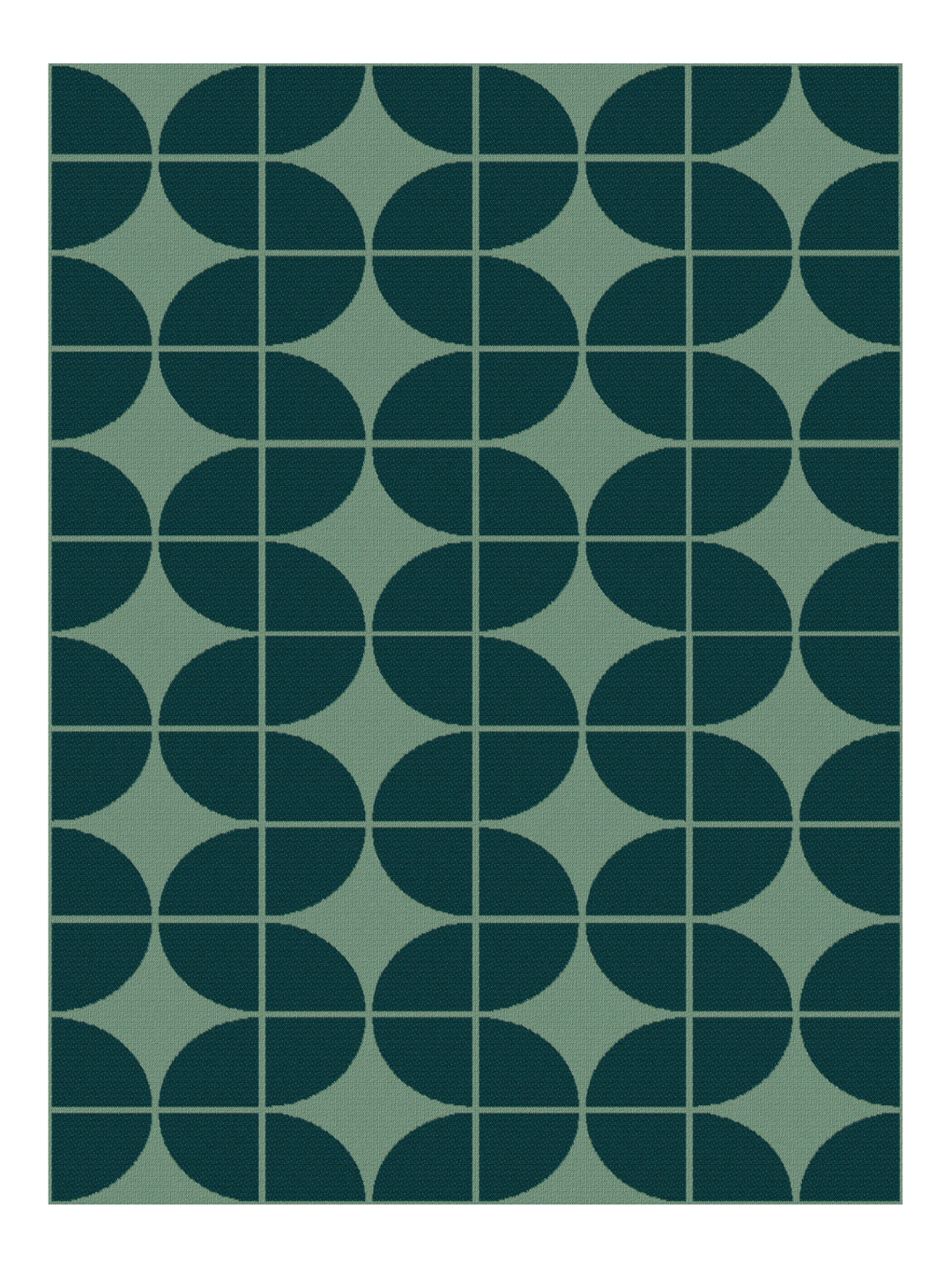 Bauhaus Woven Throw - Blue/ Green Blanket
