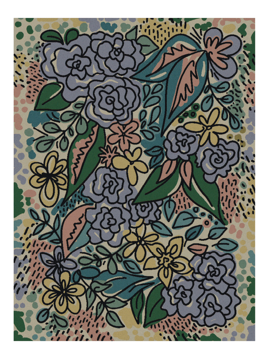 Grafitti Flower Blanket