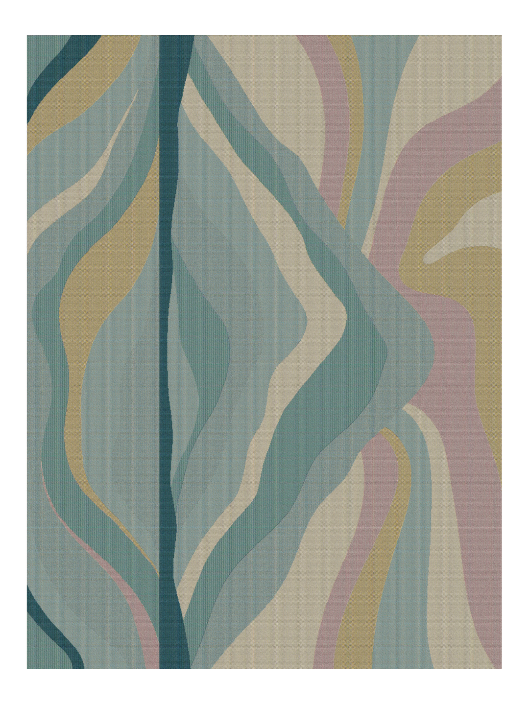 Horizontal Blue Landscape Blanket