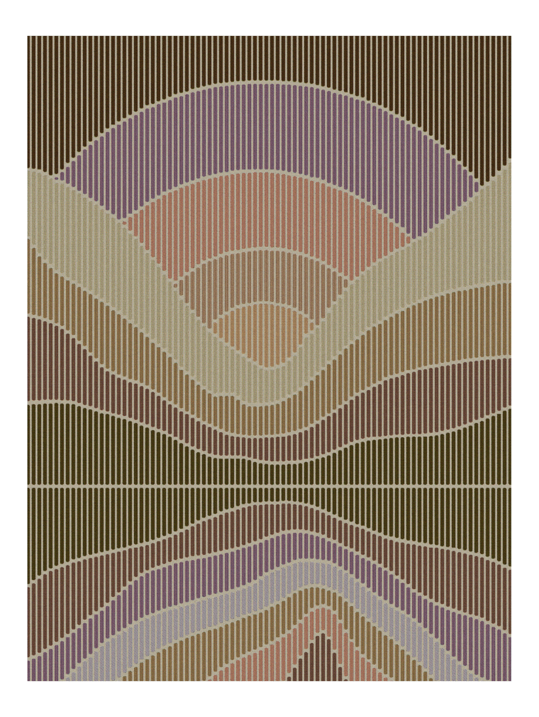 Brown Lined Landscape Blanket