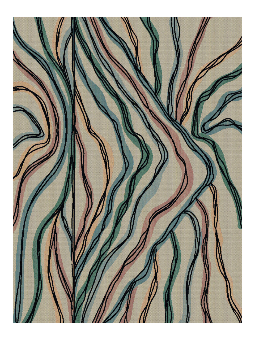 Abstract Landscape Pastel Blanket