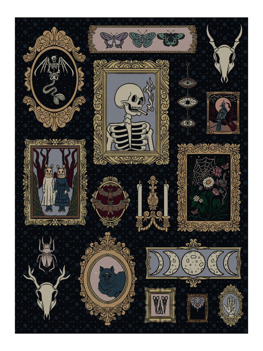 Gothic Picture Frames Blanket