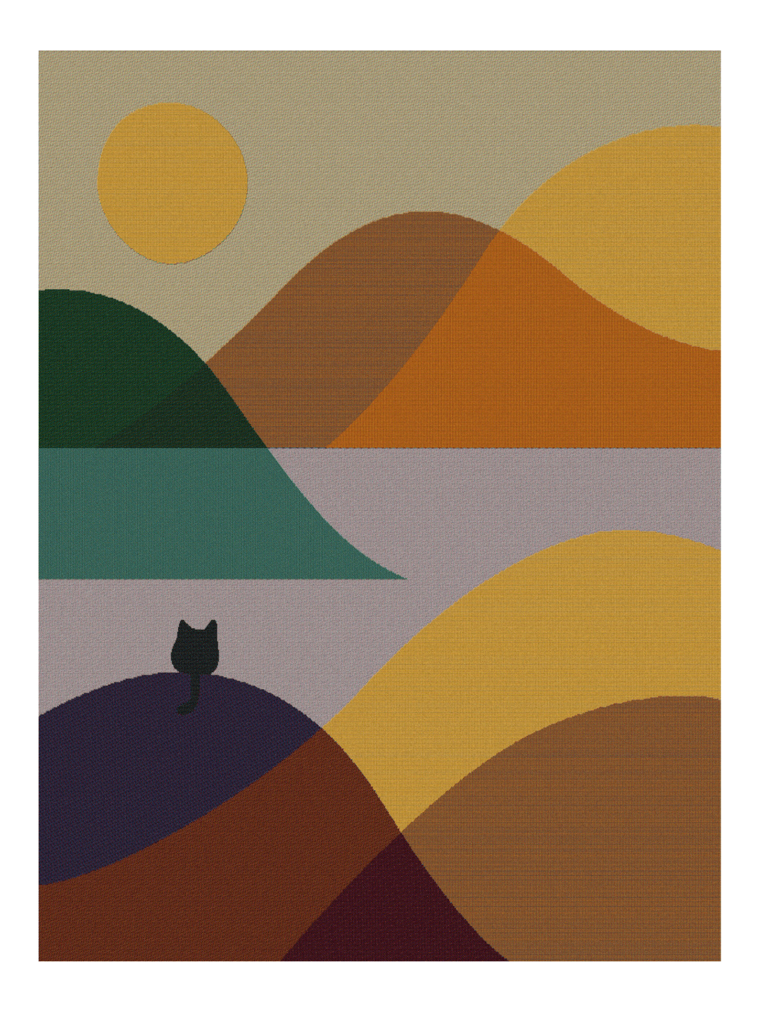 Landscape Cat Blanket