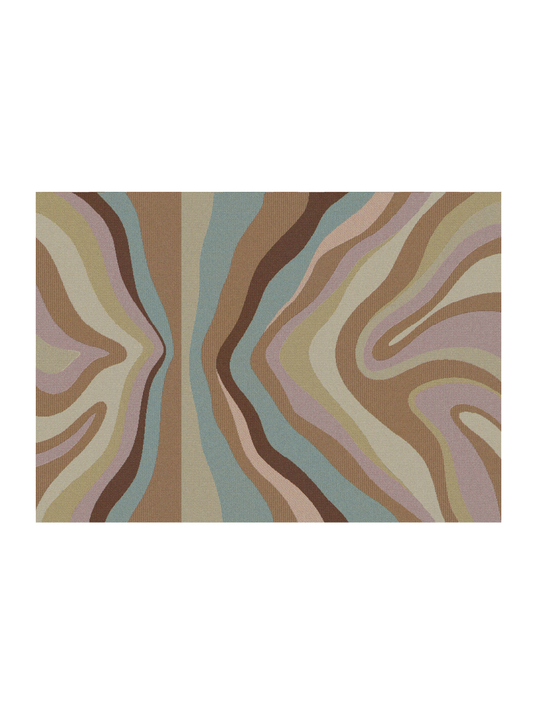 Beige Landscape Mini Blanket