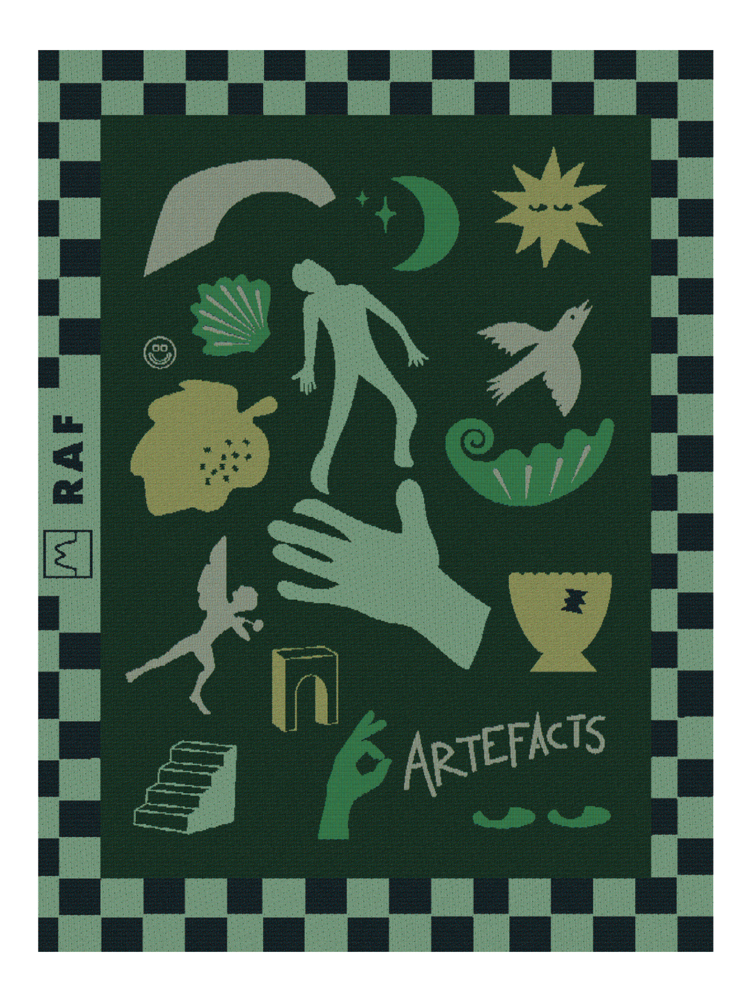 Artefacts Dark Green Blanket